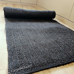 Jute Runner Natural Jute Runner Rug Indian Handwoven Jute Rug Custom Size Rug For Hallway Entry Wat Kitchen Laundry Boho Decor Rug runner