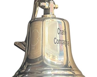 12 Inch Solid Brass Ship Bell | Nautical Coastal Decor