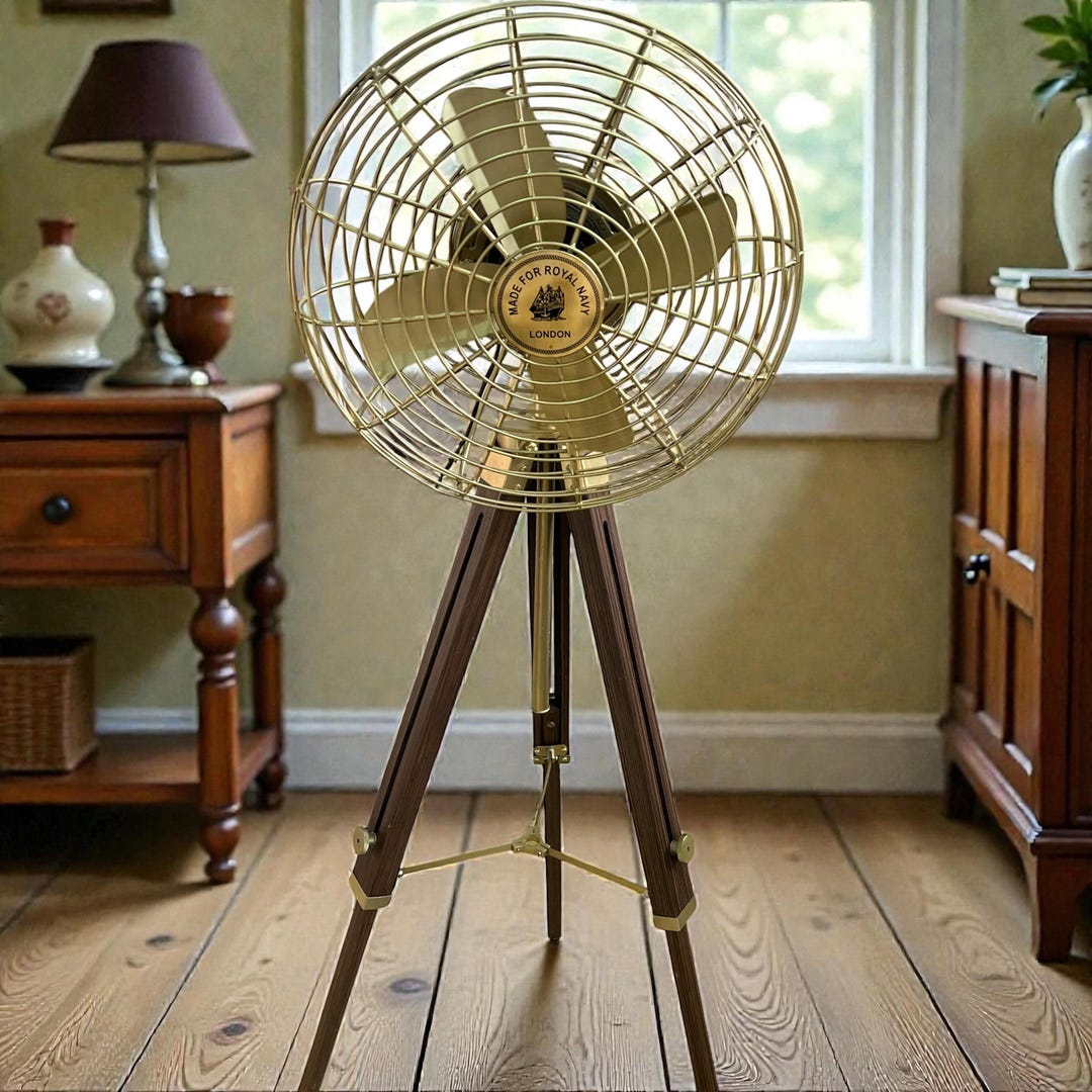 Modern Nautical Handmade Industrial Adjustable Floor Fan on Tripod ...