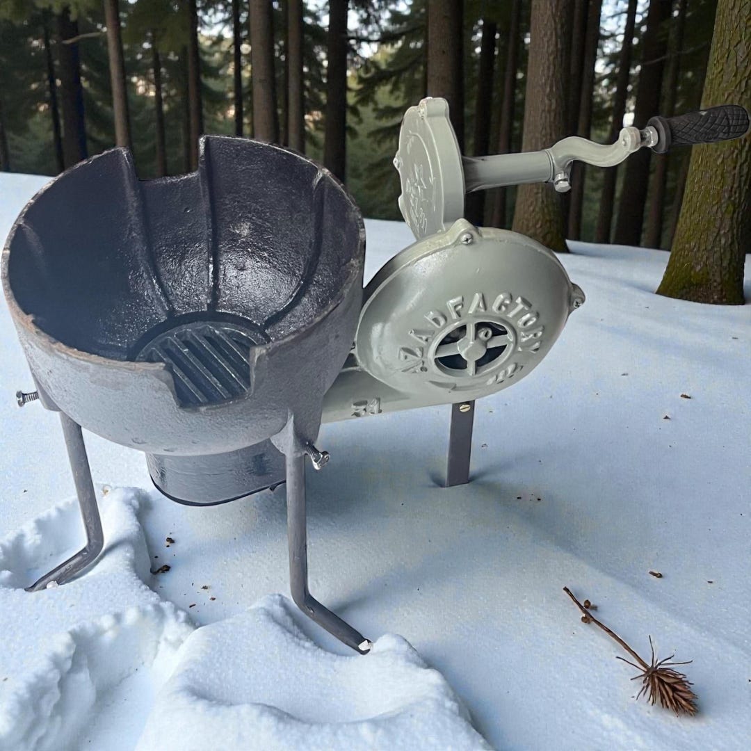 Manual Blacksmith Forge With Hand Blower Iron Coal Forge, Pedal ...
