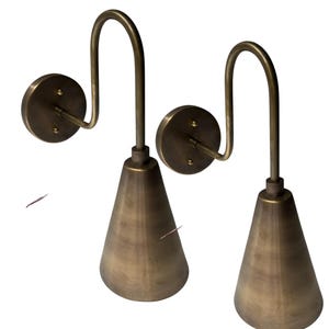 Mid-Century Modern Wall Sconce: Brown Finish Vanity Light