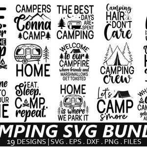 Lot Camping SVG - Design de t-shirt de camping