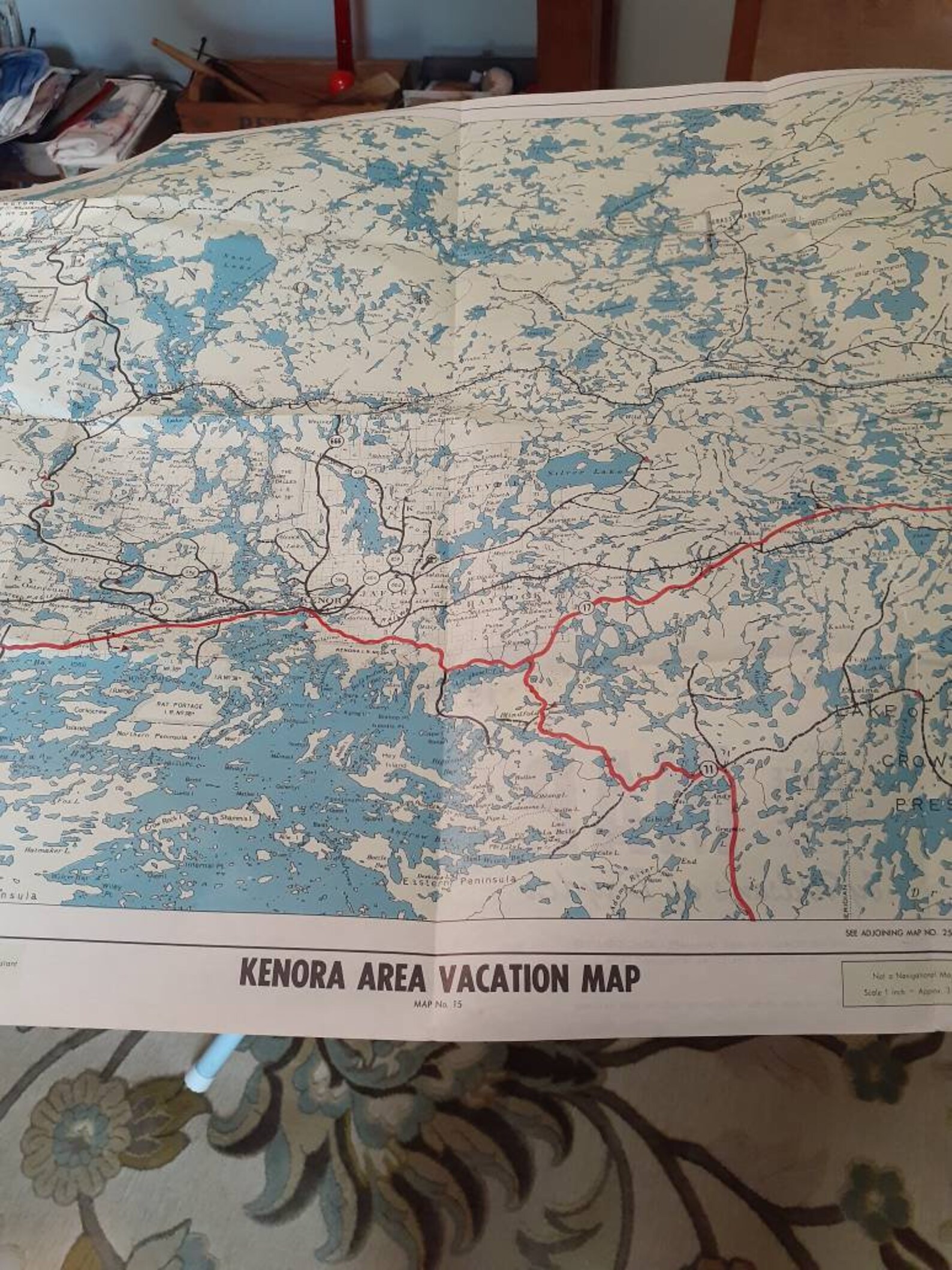 KENORA AREA vacation map Ontario Canada Etsy