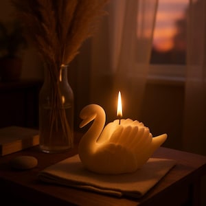 Handmade Swan Candle | Soy Wax Decorative Swan – White Elegant Home Decor Gift