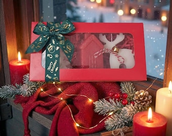 Christmas Candle Gift Set – Handmade Reindeer & Gingerbread Candles