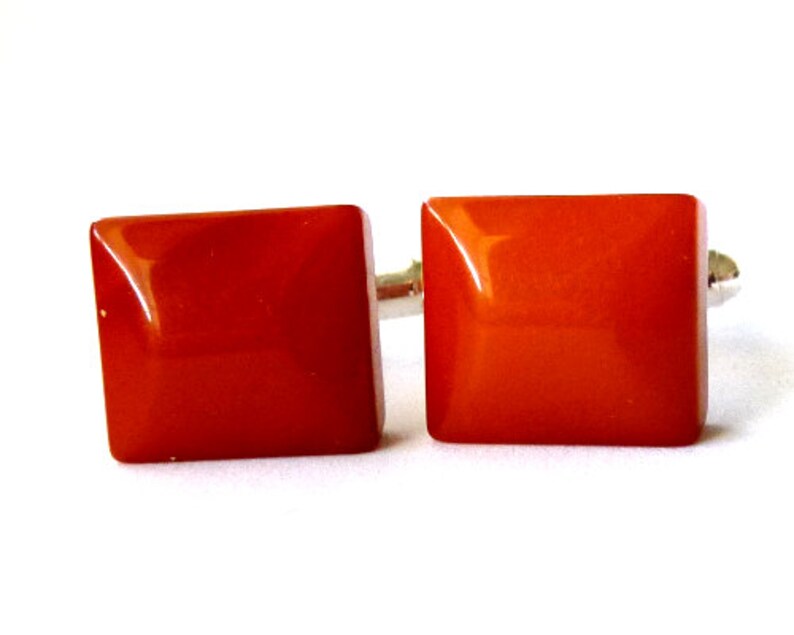 Baltic Amber Cufflinks Antique Squared Caramel Natural 925 silver