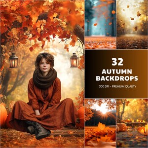 Sfondi digitali autunnali: foresta, campo di zucche, fienile (download JPG 3584x5376px)