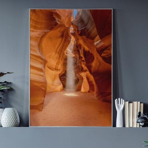 Antelope Canyon Lichtstrahl Fotografie | Südwest Arizona Wüste Landschaft Wand Kunst | Navajo Nation Print Schlucht Canyon Natur Print
