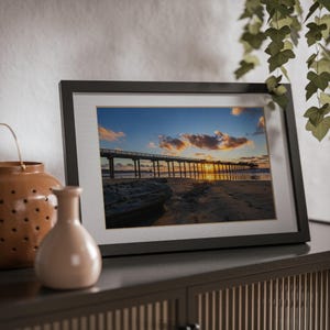 Impression d&#39;art coucher de soleil Scripps Pier : décoration côtière de La Jolla en Californie