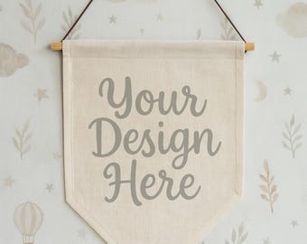 Pennant Mockup Flag Mockup sublimation linen banner flag Mockup Styled Stock Photography Photo Design Flat Lay Mock Up, PNG Digital Download