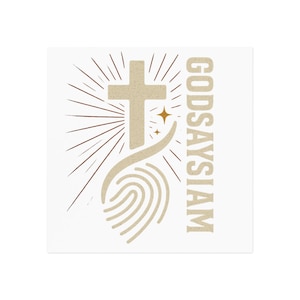Religiöser quadratischer Magnet, inspirierender Kühlschrankmagnet, christlicher Glaube GodSaysIAm Magnet, religiöses Geschenk, Bibelzitat-Magnet, spiritueller Dekor