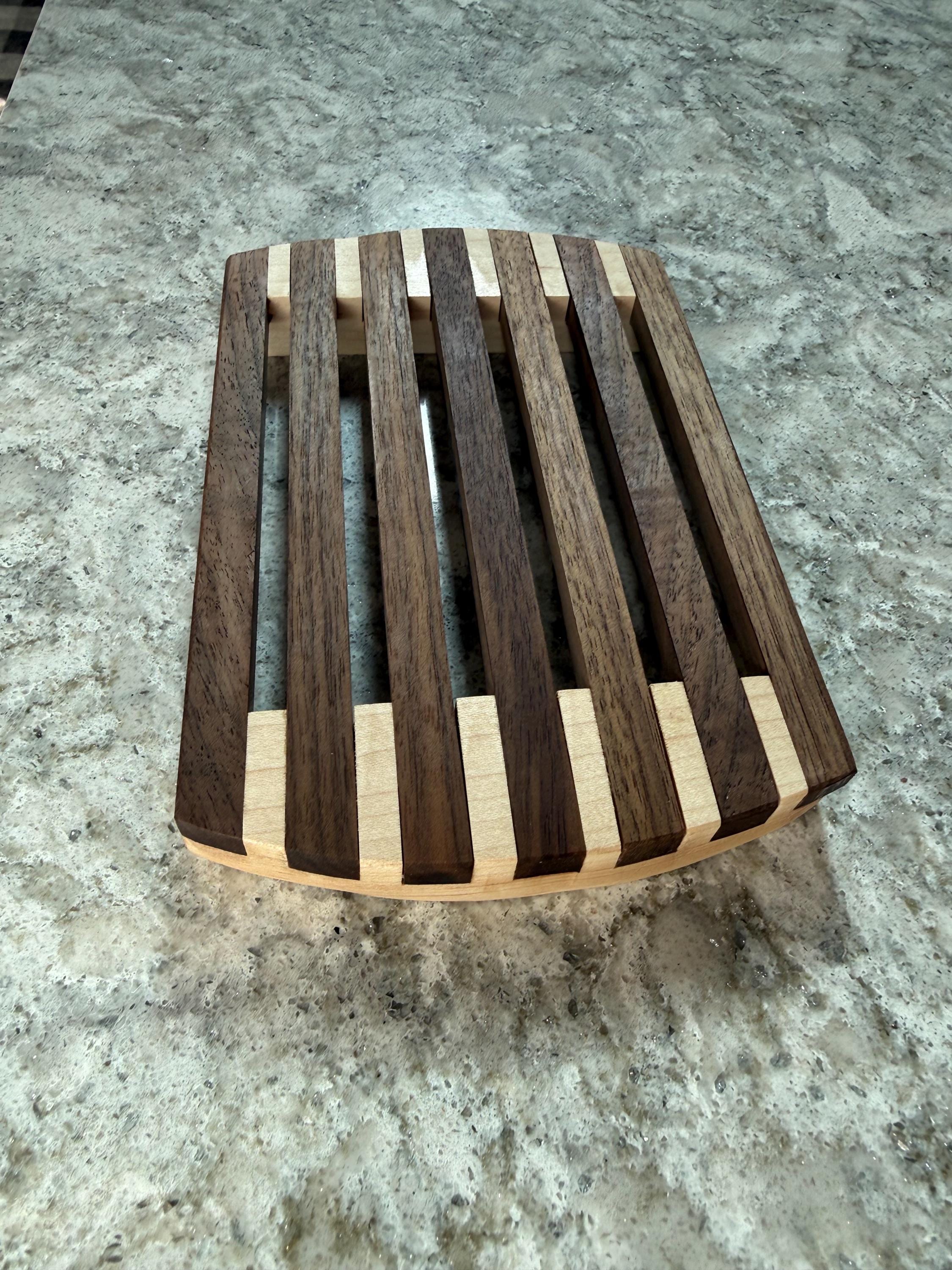 Sottopentola per piastrelle in legno e ceramica vintage - Italia