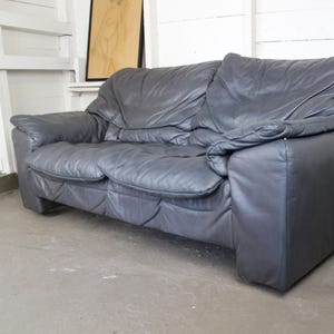 Post Modern Leather Two Seater Sofa in the style of Niels Eilersen