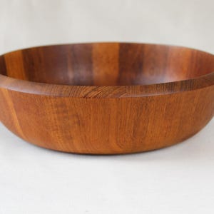 Vintage Dansk Teak Salad Bowl – Midcentury Modern Wood Serving Bowl