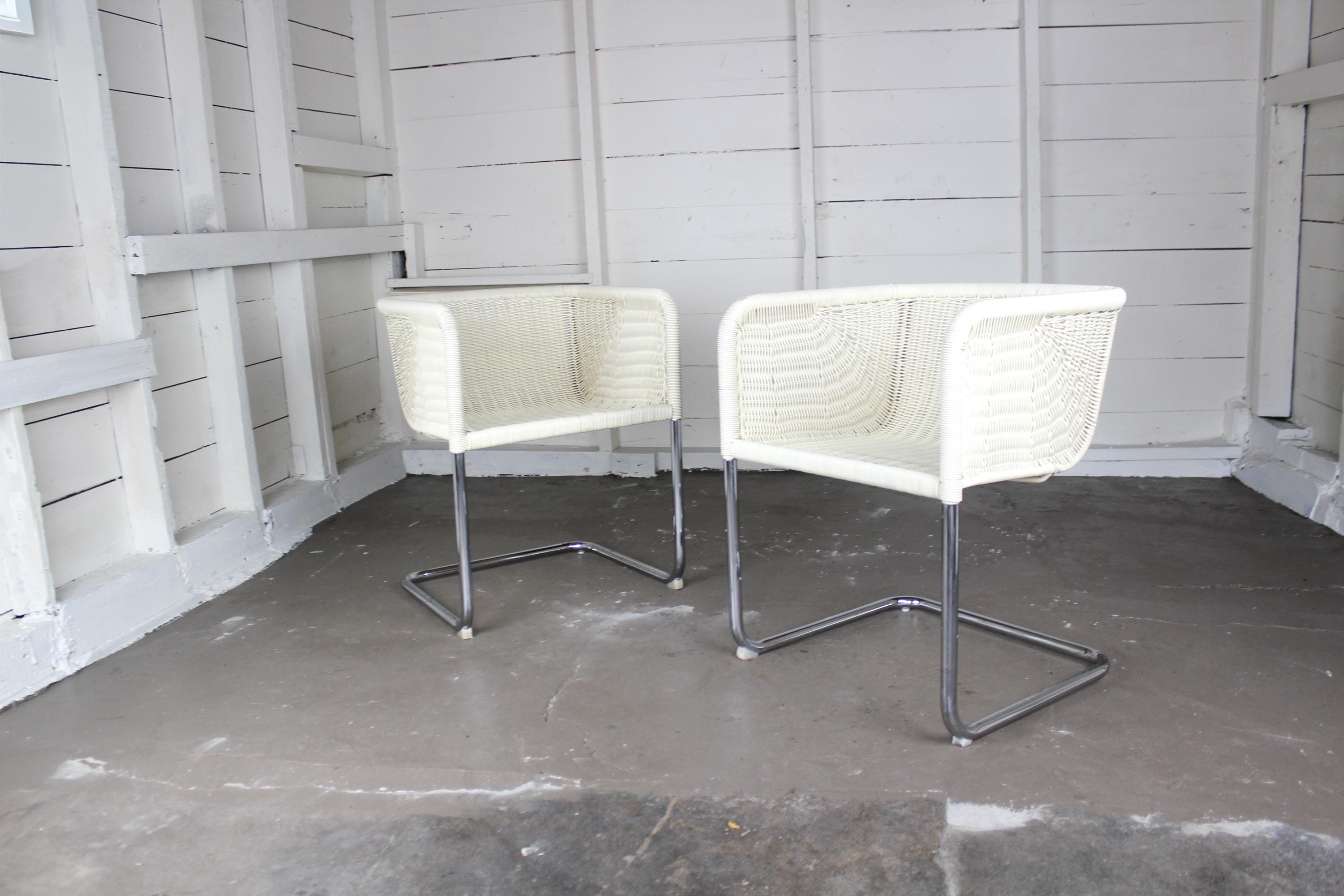 TECTA／テクタ／D44／ダイニングチェア／ヴィンテージチェア／バウハウス Pair Bauhaus D44 Cantilever Chairs | 1970s Tecta Chrome & Wicker
