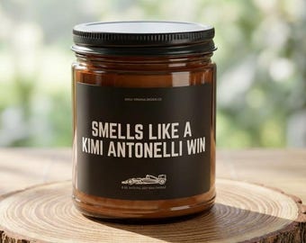 Smells Like a Antonelli Win, Lucky Race Day Candle, Hand Poured Soy Wax Aromatherapy