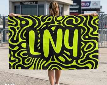 Lando Flag, Double Sided Neon F1 Racing Decor, Outdoor Sports Banner