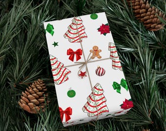 Presentpapper för julgranstårtor, presentpapper för högtider, satin- eller matt finish