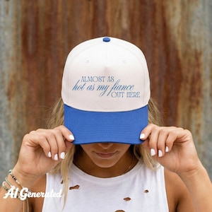 Hot as My Fiance Embroidered Trucker Hat, Funny Newlywed Personalized Cap