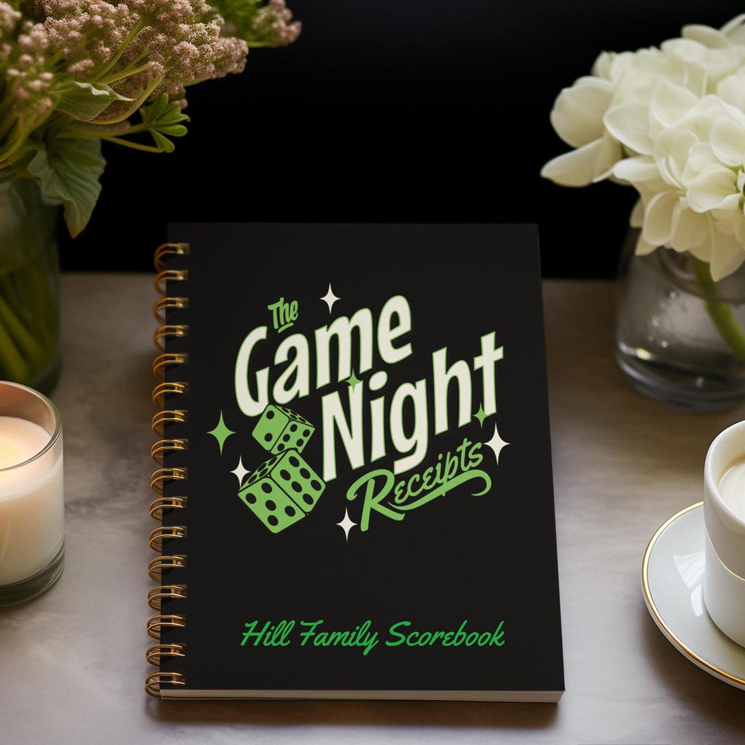 Game Night Receipts Notebook, Retro Arcade Style Family Score Keeper - Etsy