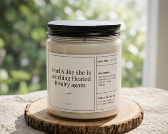 Heated Rivalry Soy Wax Candle, Queer Hockey Romance Gift, MM Hockey Bookish Candle