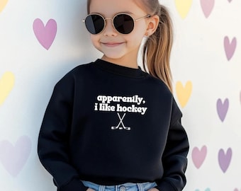 Hockey Toddler Sweatshirt: Youth Crewneck (Soft Cotton, Unisex)