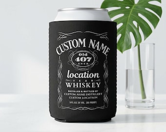 Portabottiglie personalizzato: etichetta vintage per whisky - ricordo di matrimoni e feste.