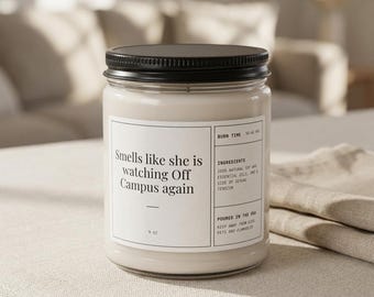 Off Campus Hockey Candle, Hockey Romance Aromatherapy Gift, Briar University Smut Reader Gift, Soy Wax Candle