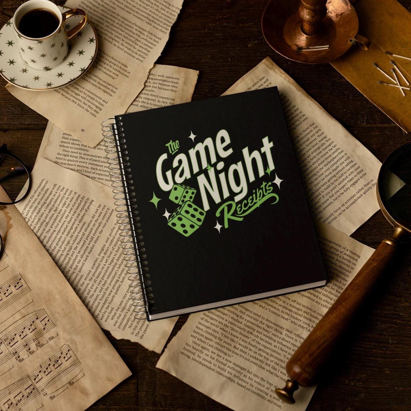 Game Night Receipts Notebook, Retro Arcade Style Family Score Keeper - Etsy