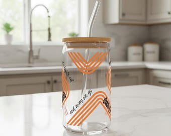 Retro Stripe McLaren Formula 1 Cup, Lights Out Sipper Glass, Eco-Friendly F1 Fan Gift