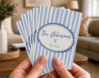 Personalized Playing Cards, Custom Poker Deck, Family Game Night Gift, Wedding Keepsake