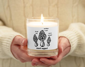 Mushroom Soy Candle - Morel Support Candle - Morel Mushroom Magic Gift