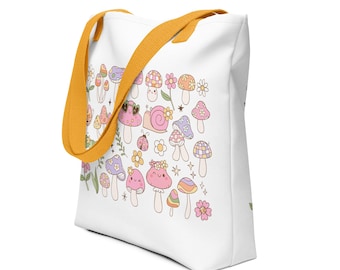 Groovy Mushroom Tote Bag - Mushroom Lovers Gift - Best Selling Cotton Tote