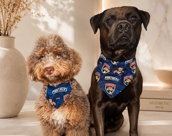 Bandana per cani da hockey dei Panthers / Bandana per animali domestici stile elastico / Accessorio per cani per il giorno della partita