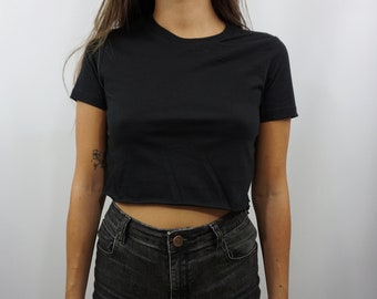 cute black crop tops