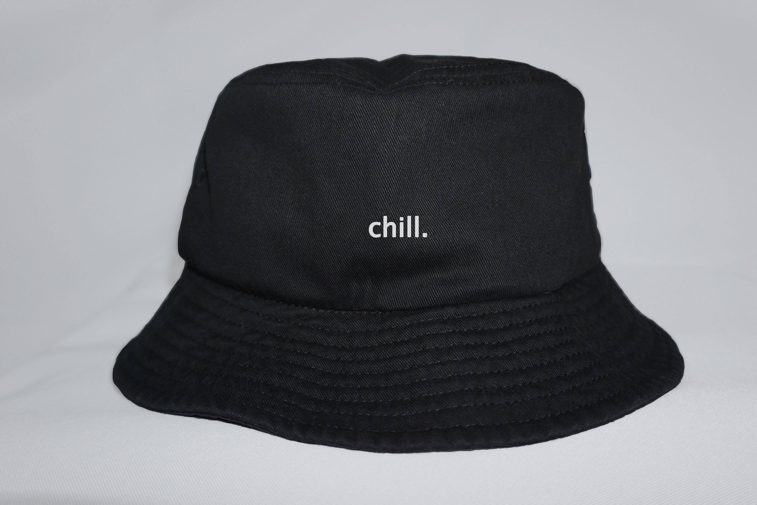 Chill Bucket Hat Black Bucket Hat Custom Bucket Hat Summer | Etsy Italia