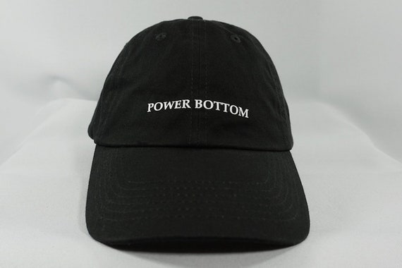 Power Bottom Dad Hat Black Dad Hat 