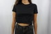 Black Basic Crop Top, Black Crop Top, Women’s clothing, Personalized Crop Top, Statement Crop Top by GAG THREADS 