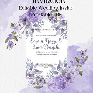 Elegant and Minimalist Wedding Invitation Template | Printable Wedding Invite PDF | Elegant Modern Design | Instant Download
