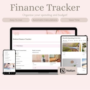 Notion Finansspårare | Personlig ekonomispårare | Notion-mall | Budgetspårare | Inkomst- och utgiftsspårare | Pengarspårare