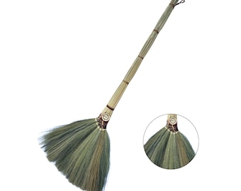 Jhoi Broom – Natural Grass Artisan Broom, Zero Static Pet Hair, Sustainable Hardwood Floor Cleaner