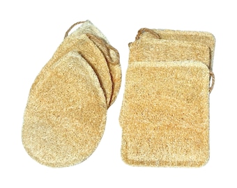 Esponjas de lufa natural para lavar platos, estropajos de cocina biodegradables, juego compostable sin plástico (6 piezas)