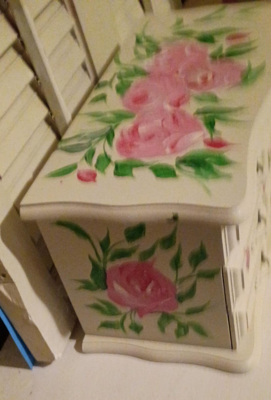 Hand Painted Pink Roses Jewelry Box - Etsy