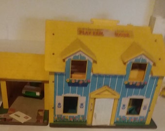 Vintage Fisher Price Yellow Play House