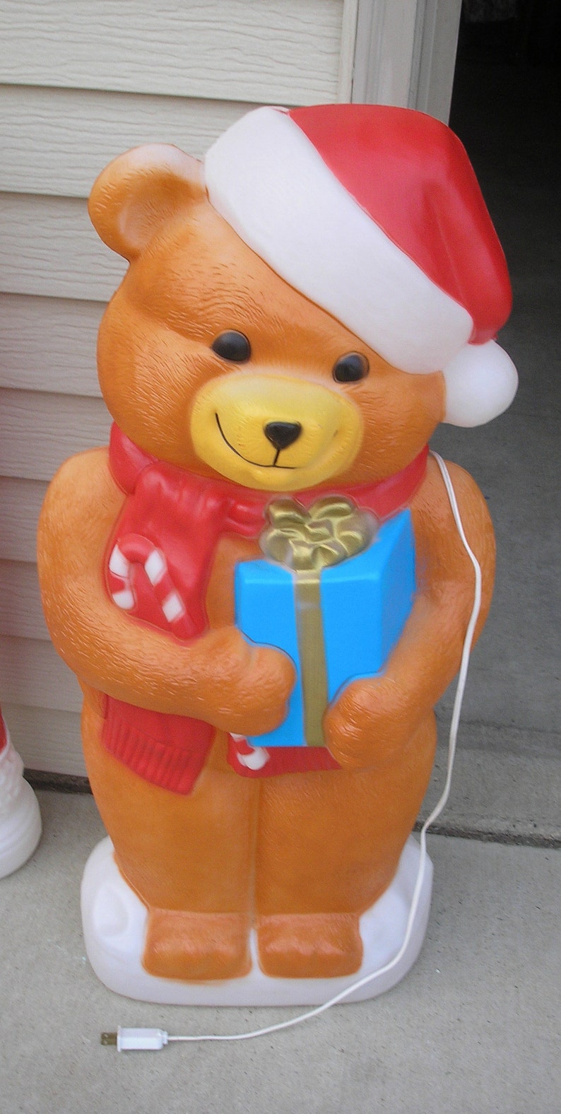 Empire Teddy Blow Mold Christmas Yard Decoration 35 Tall Etsy