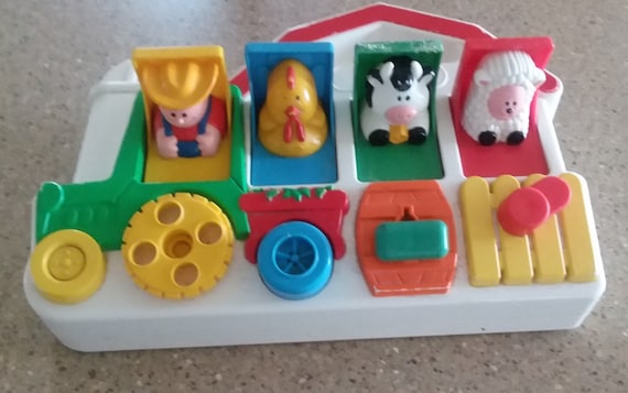 Fisher Price Vintage Popup Farm Barn Silo Animal Toy - Etsy Fisher Price Vintage Popup Farm Barn Silo Animal Toy - Etsy
