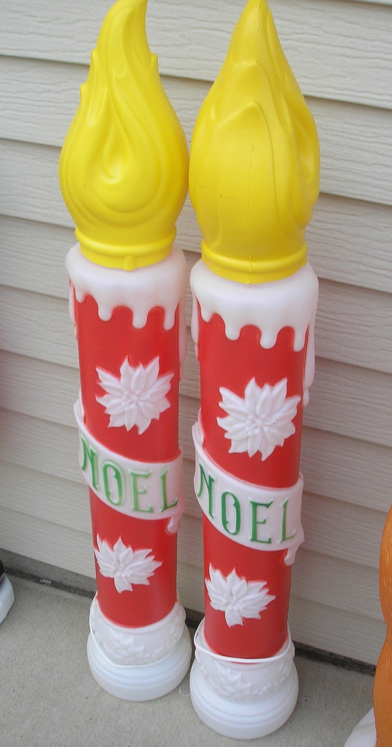 Noel Candle Blow Mold Christmas Yard Decoration 37 T Etsy