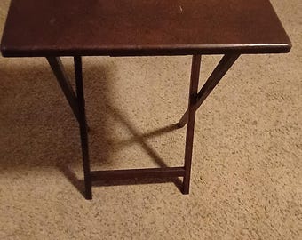 Two wood folding tables  T V Trays
