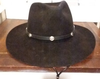 Vintage; Bailley Black Cowboy Hat size 6 7/8