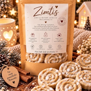 Wachsmelts Zimtschnecke & Vanille | Duftwachs aus Sojawachs | handgemacht | süßer Zimtduft | Geschenkidee